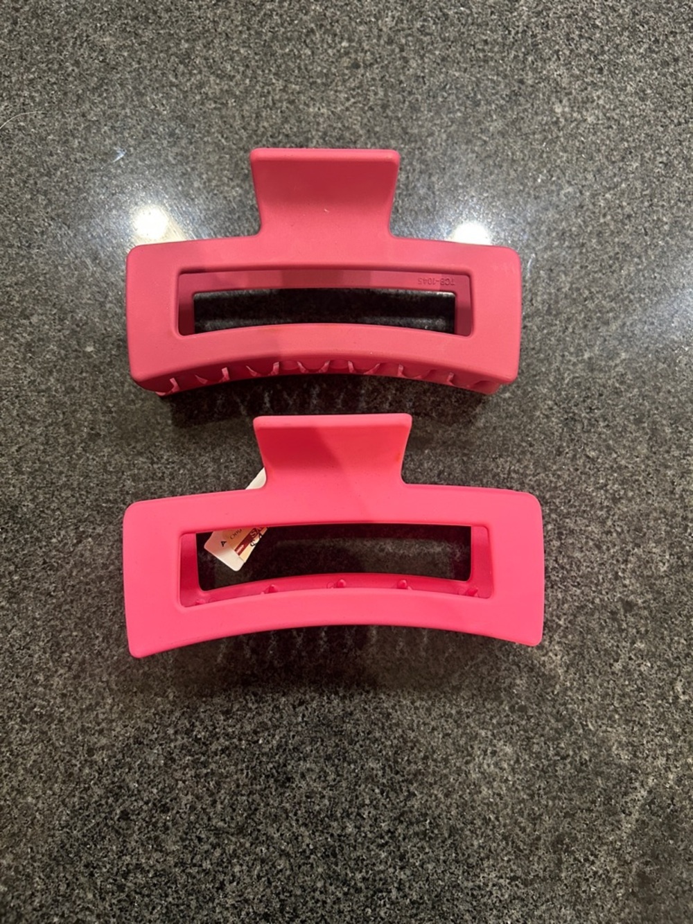 Bundle Pink Rectangle Hair Claw Clips- Women's Accessory